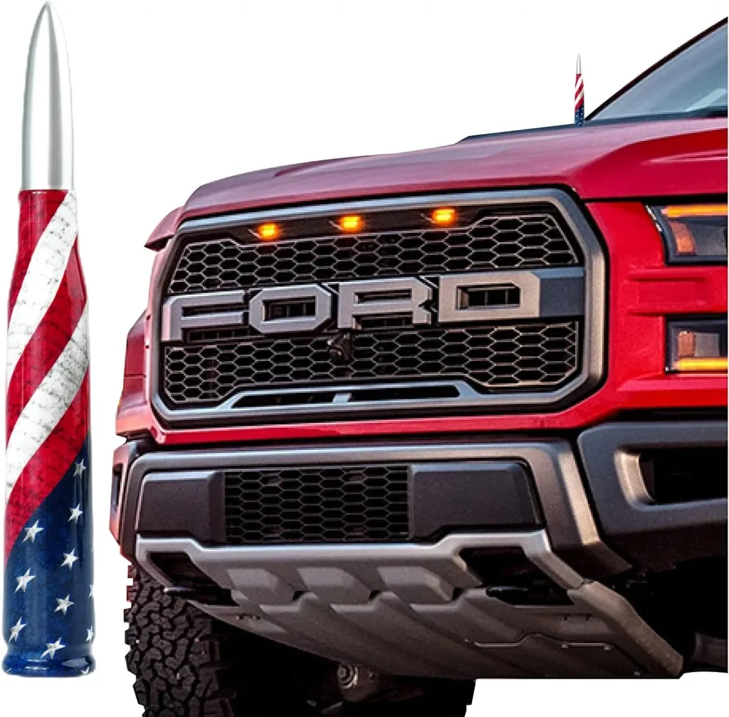 American Flag Bullet Antenna for Trucks