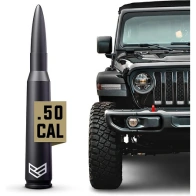 RONIN FACTORY - 50 Cal Bullet Antenna for Jeep Wrangler Gladiator Sahara Rubicon, Jeep Wrangler