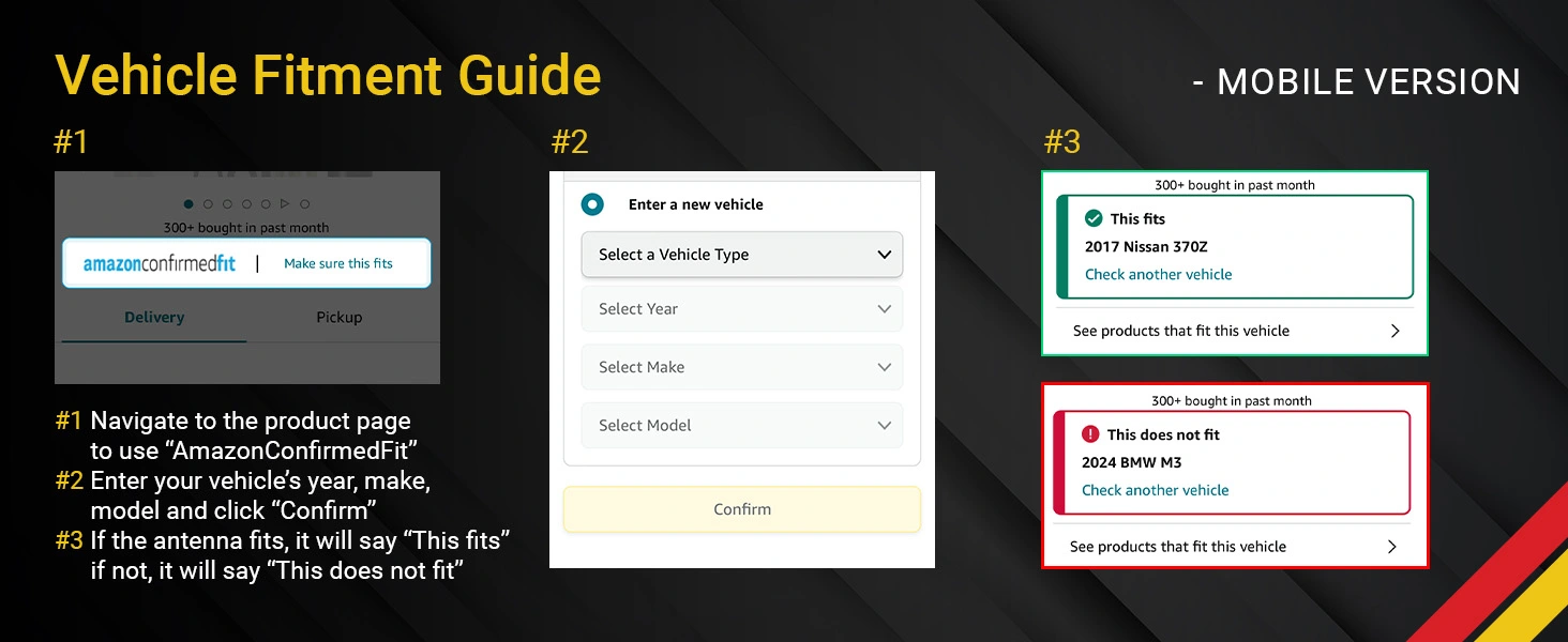 amazon Vehicle Fitment Guide